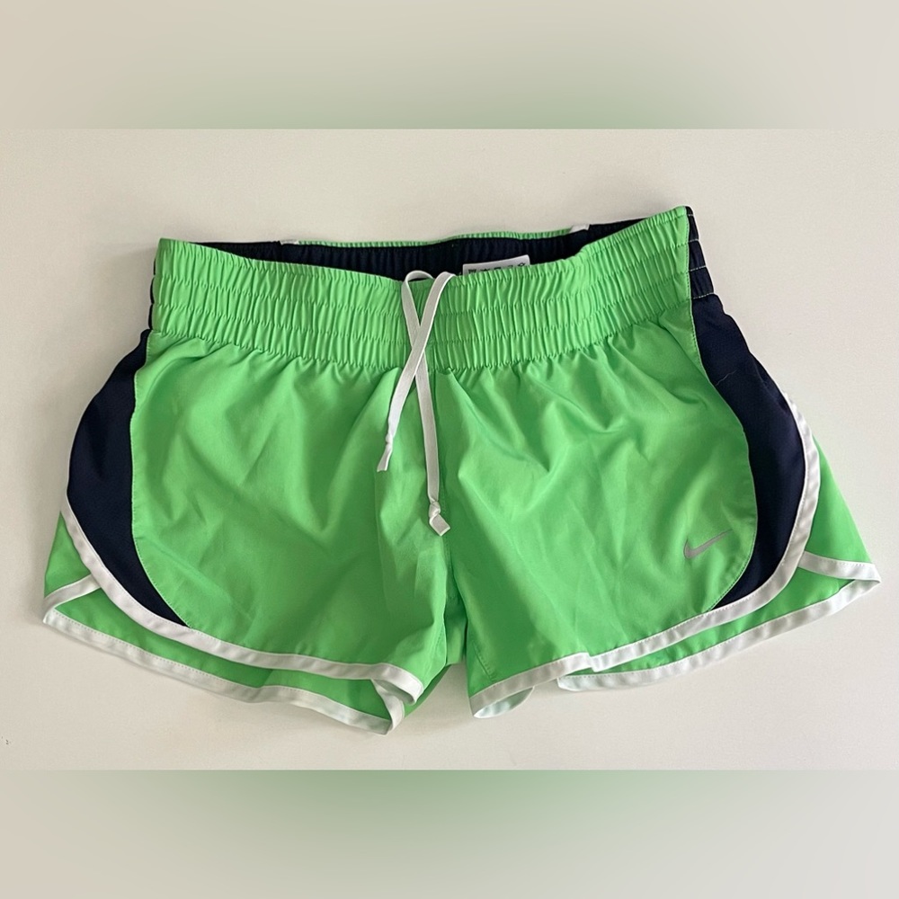 Nike Dri Fit Lime Green/Black Athletic Shorts Size S